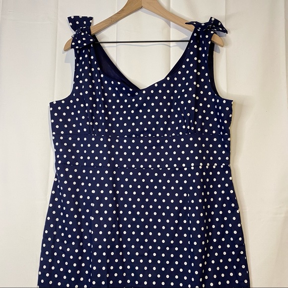 Lindy Bop Navy Polka Dot Mini Dress - Picture 4 of 15
